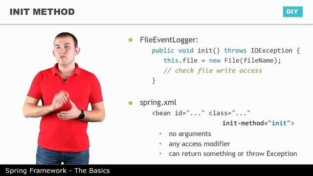 Initialize & Destroy - 5 - The Basics of Spring Framework смотреть онлайн