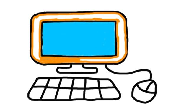 bolalar uchun kompyuter chizish/drawing computer for kids/как нарисовать компьютер для детей/TOiART смотреть онлайн