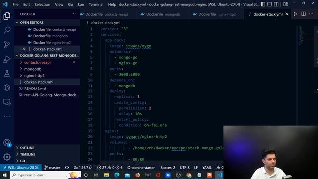 Nginx + GO + MongoDB with Docker Stack смотреть онлайн