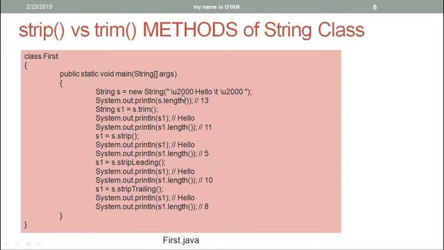 String API in Java #57 strip(), stripLeading(), stripTrailing() |trim() vs strip() Methods |Java 11 смотреть онлайн