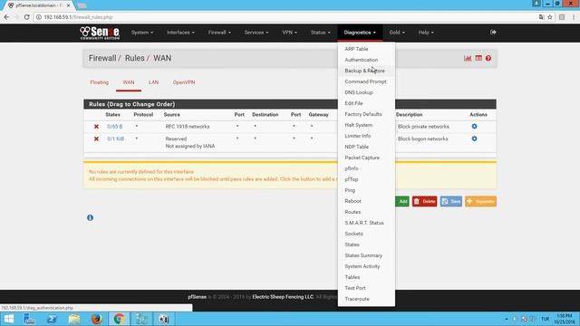 pfSense 2.3.2 Backup & Restore смотреть онлайн