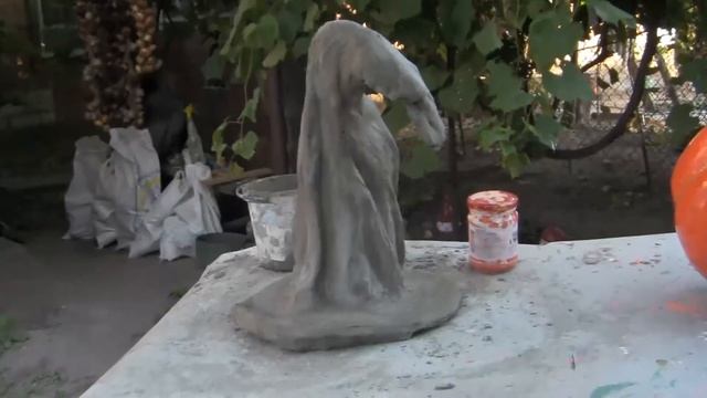 Ведьмовской колпак с тряпки и цемента | идея для дачи, дома и сада | DIY смотреть онлайн