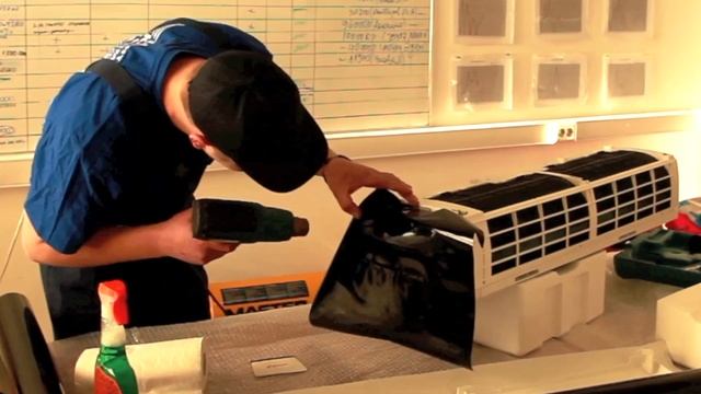 Покраска кондиционера в цвет "ЧЕРНЫЙ ОНИКС" смотреть онлайн