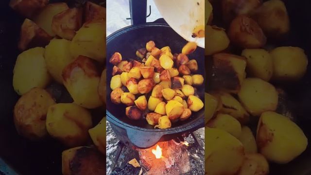 Зимний ужин на природе! Больше рецептов на канале #охапкадров Подпишись, чтоб не пропустить! смотреть онлайн