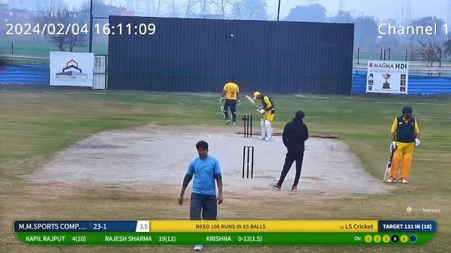 LS CRICKET VA MM SPORTS CLUB // CHAMPIONS CUP - SEASON 1 // LEAGUE MATCH // DT : 4 FEB 2024 смотреть онлайн