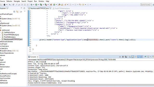 API Automation using Rest Assured Part 3 - Working with HTTP POST смотреть онлайн