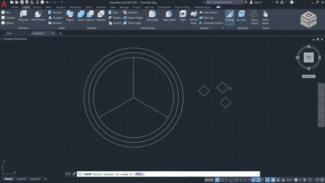 How to design Mercedes Logo on AutoCAD | 3D practice design on AutoCAD смотреть онлайн