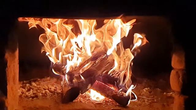 Огонь в русской печи. Замедленная съемка. смотреть онлайн