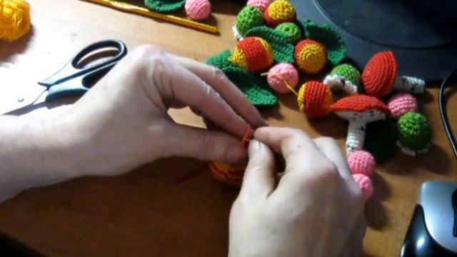 Вязание бус крючком - окончание смотреть онлайн