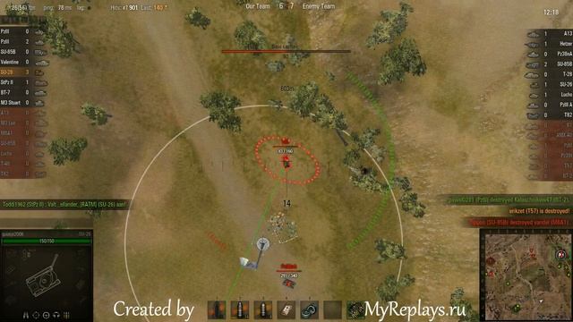 WOT: Steppes - SU-26 - 10 frags - Top Gun смотреть онлайн