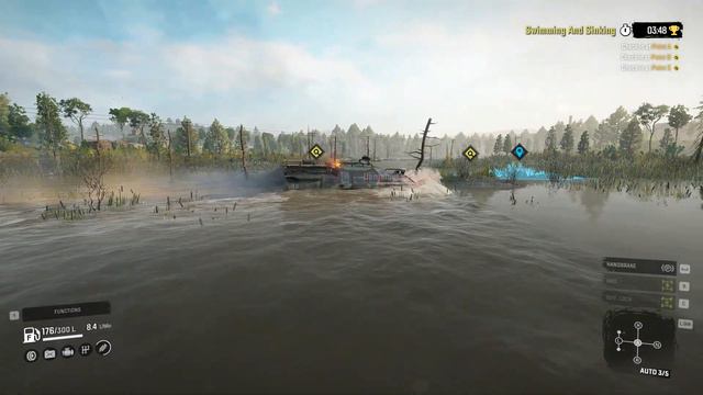 Snowrunner - TUZ420 Tatarin; Swimming and Sinking смотреть онлайн
