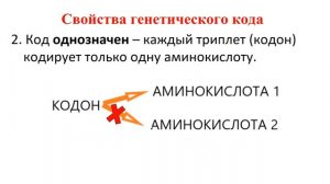 Тема 23. Генетический код и его свойства