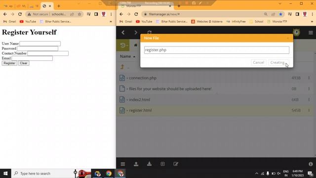 Class 8|Creating Registration form in php with MySql database смотреть онлайн