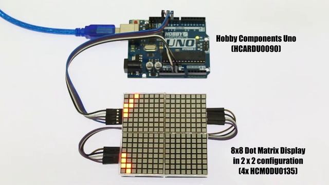 Hobby Components 8 x 8 Serial Dot Matrix Module Demonstrating HCDisplay Library смотреть онлайн