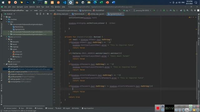 Firebase Authentication using Email and Password | How to implement Sign Up Android Kotlin 2022 смотреть онлайн