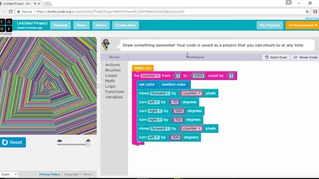 Code.org , Artist 'Draw Something' Part 1 | Muhammad Ali смотреть онлайн