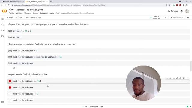 Les variables, Types de variables et opérations en Python (2/30) #DAAP смотреть онлайн