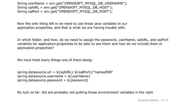 MySQL : Using env variable in Spring Boot's application.properties смотреть онлайн