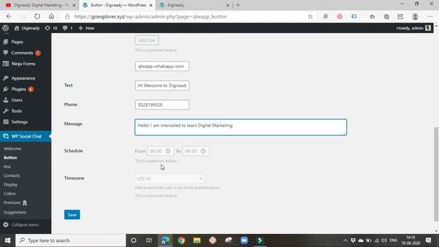 How to Add WhatsApp Chat to WordPress Website 2021 || Telugu смотреть онлайн