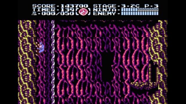 Dendy (Famicom,Nintendo,Nes) 8-bit Ninja Gaiden 3 The Ancient Ship of Doom Act 3