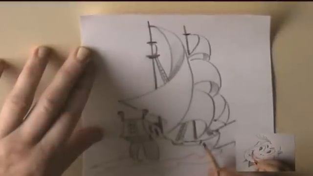 Как нарисовать парусник.. How draw sailing ship смотреть онлайн