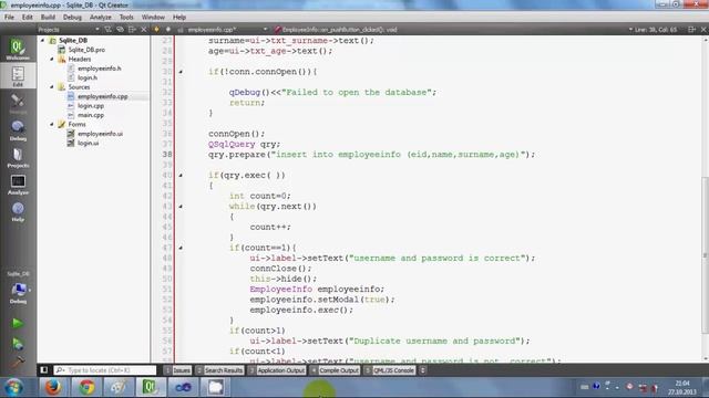 QT C++ GUI Tutorial - How to Save data in SqLite database with pushbutton смотреть онлайн