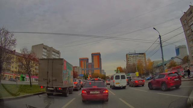 Движение на автомобиле по Тюмени с Заречный проезд 4а на улицу Котовского смотреть онлайн