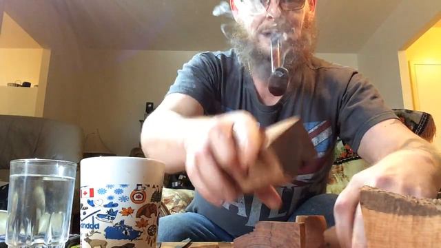 Using file to hand shape the “Canadian “ tobacco pipe build and talking about pipe making смотреть онлайн