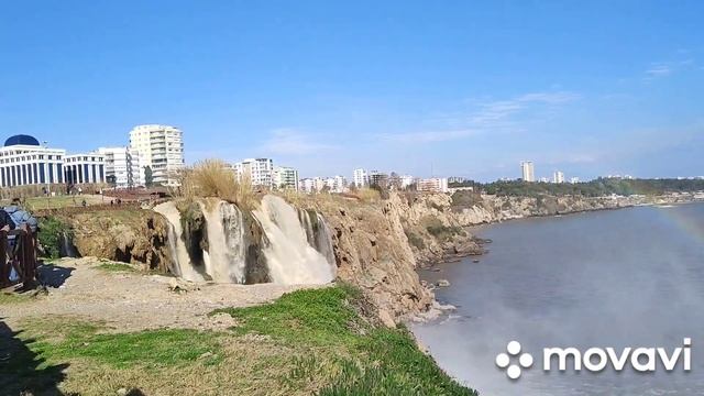 Дюденский водопад рядом с нашим отелем/Турция в марте/Турция Анталия март смотреть онлайн