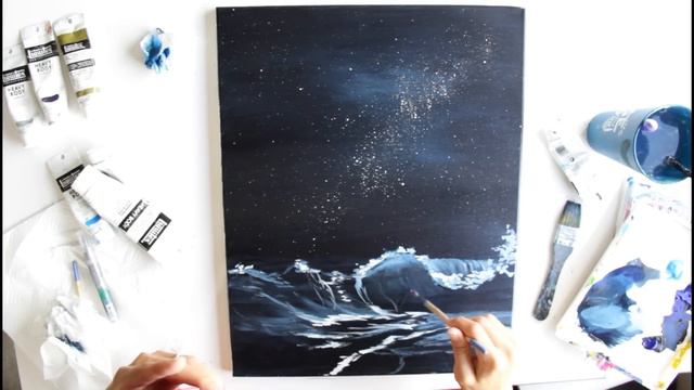 How to Paint the Ocean | Oils vs. Acrylics | Createful Art with Paintings By Justin смотреть онлайн