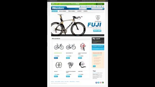 Preview White Bike Shop Magento Theme by Hermes TMT смотреть онлайн