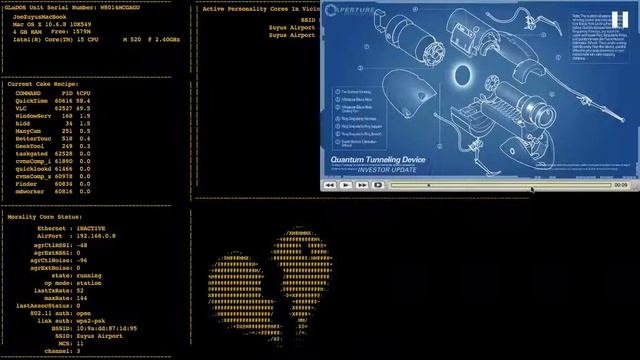 Portal "Still Alive" Desktop with geektool смотреть онлайн