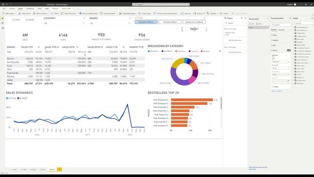 Как создать закладки в Power BI | Bookmarks in Power Bi смотреть онлайн