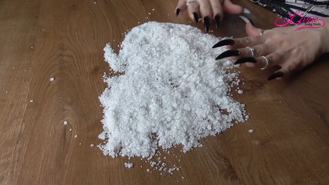 ASMR: Salt Drawings - Black Long Nails