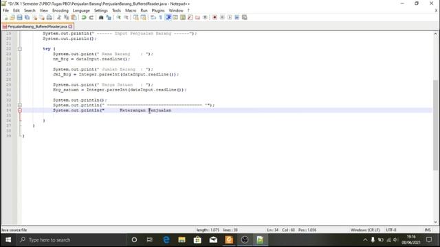 Tutorial Program Penjualan Barang Menggunakan Bahasa Pemrograman Java ( Part 1 ) #BufferedReader смотреть онлайн