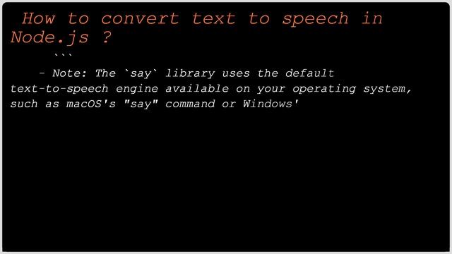 How to Convert Text to Speech in Node.js ? смотреть онлайн