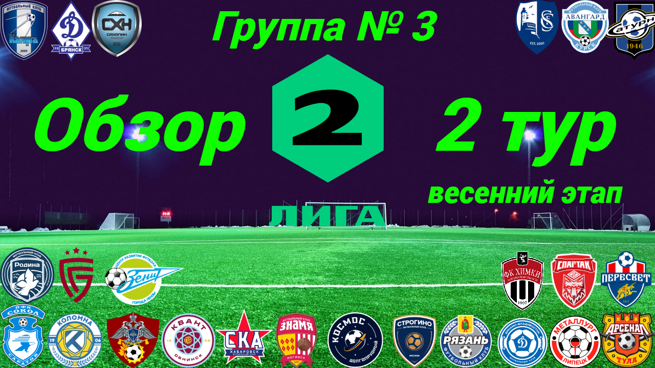 Вторая лига. Обзор 2-го тура, группа № 3 (весенний этап), сезон 2022/23 смотреть онлайн