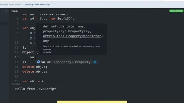 Javascript Hack with ES6 Array #04 смотреть онлайн