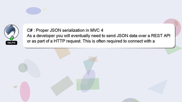C# : Proper JSON serialization in MVC 4 смотреть онлайн