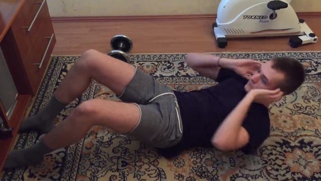 Поднимание туловища из положения лёжа на спина(пресс) смотреть онлайн