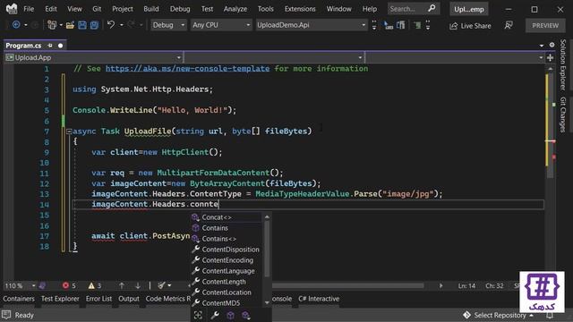 آپلود فایل با HttpClient смотреть онлайн