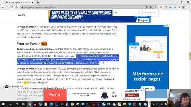 ?Parsec Corregir Error 403 6101 12 14 10 access denied Solucion Fix смотреть онлайн