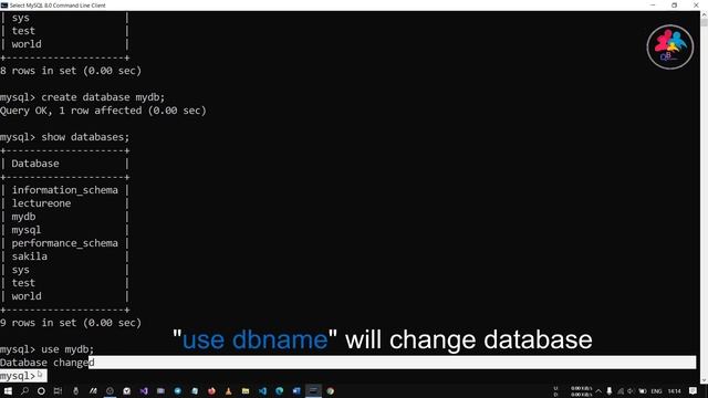 MySQL || MySQL basic command || change Database смотреть онлайн