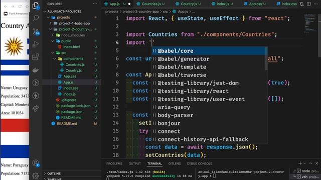 React Bangla Tutorial 45 : Project 3 | Country App смотреть онлайн