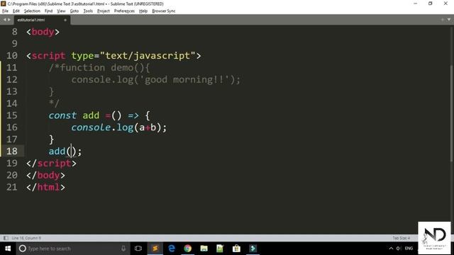 Fat arrow function javascript in hindi | ES6 tutorial смотреть онлайн