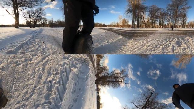 Видео 360.Моноколесо и препятствия часть 1. Пандусы и снежные завалы.СПб. Парк Победы 07.02.2020 смотреть онлайн
