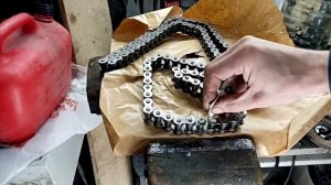 Заклёпка цепи без расклёпочника..