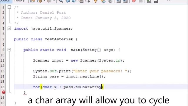 Java Tutorial 6: Asterisk Bar/toCharArray( ) method смотреть онлайн