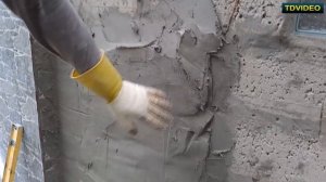 Декоративная штукатурка наружных стен своими руками. Имитация природного камня. #242