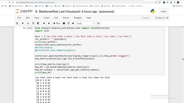 Python : How to create a Bag of Words Dataframe смотреть онлайн